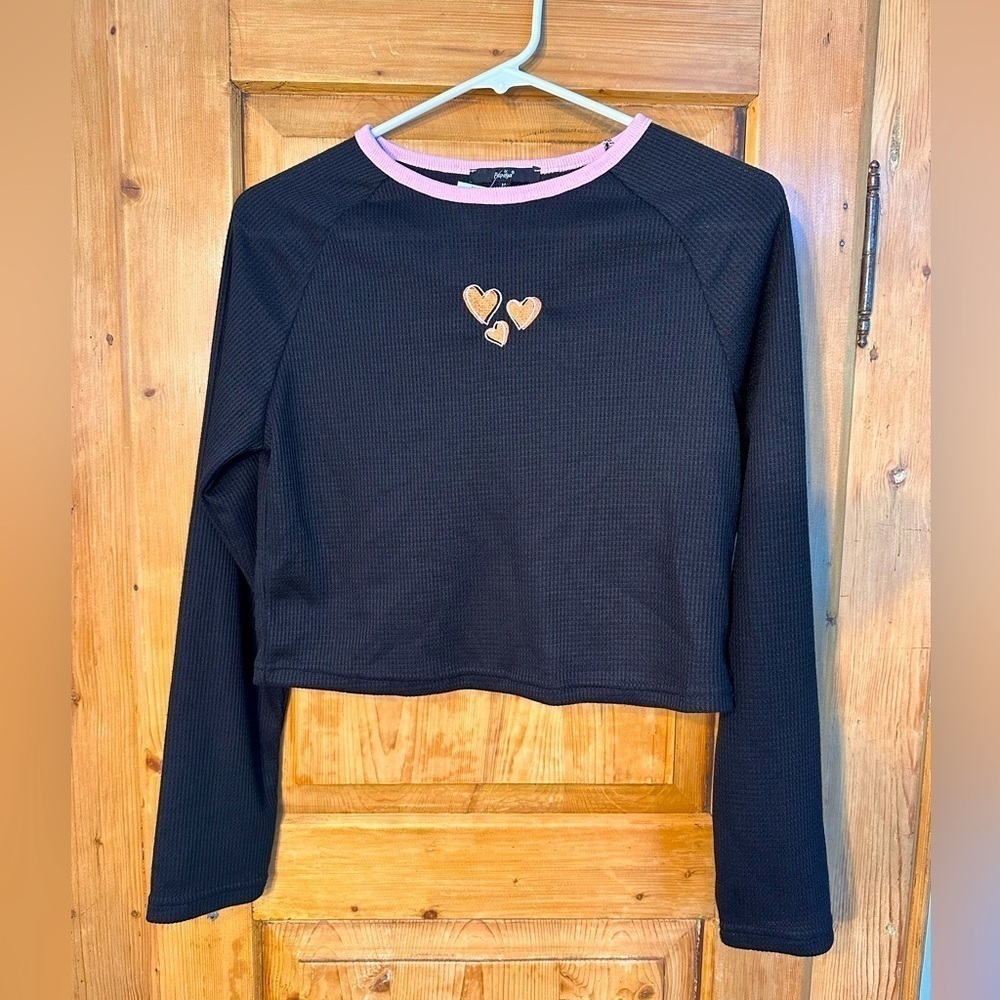 Papaya Cropped Tee Long Sleeve Size Medium NWT